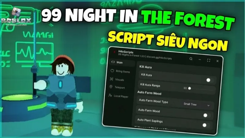 Các tính năng của Script Hack 99 Nights In The Forest