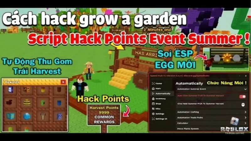 Cách sử dụng Script Hack Grow A Garden cho Roblox (PC/Mobile)