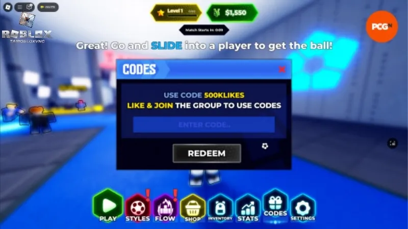 Lưu ý quan trọng khi nhập Code Blue Lock