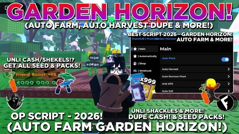 Khám Các Tính Năng Nổi Bật Của Bản Script Garden Horizons